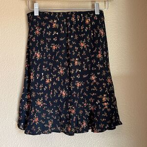 Madewell skirt  black floral 00